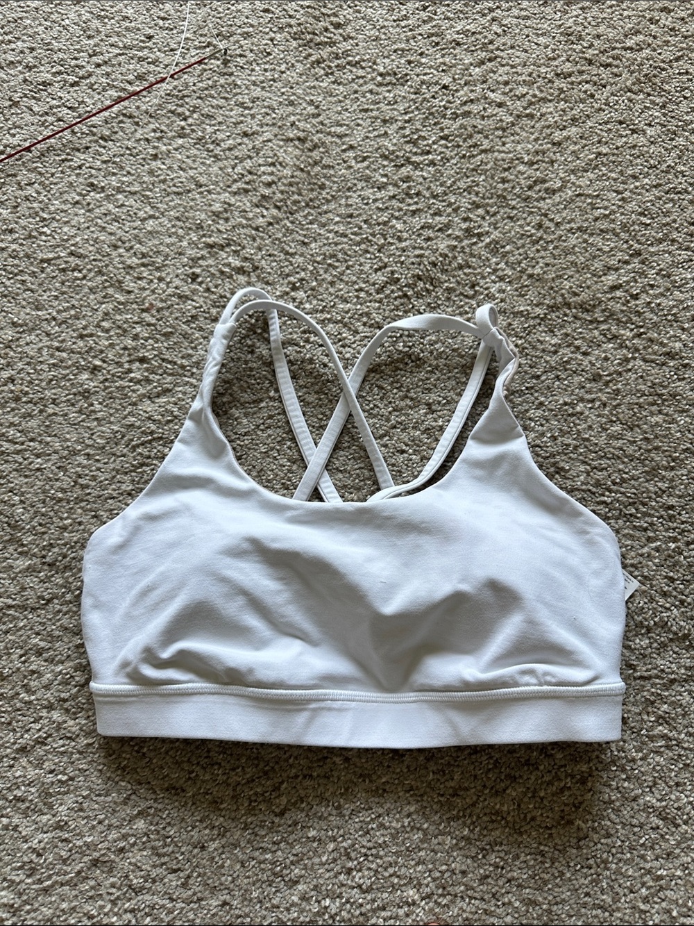 Lululemon Women's White Strappy Sports Bra